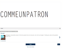 Tablet Screenshot of commeunpatron.blogspot.com