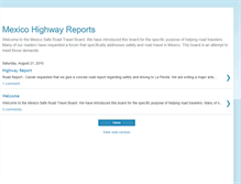 Tablet Screenshot of mexicohighwayreports.blogspot.com