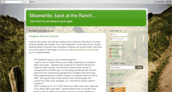 Desktop Screenshot of meanwhilebackattheranch.blogspot.com