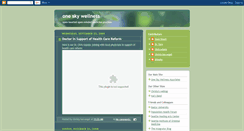Desktop Screenshot of oneskywellness.blogspot.com