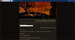 Desktop Screenshot of lonesomesunday.blogspot.com