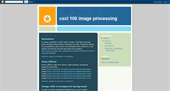 Desktop Screenshot of csci100imageprocessing.blogspot.com