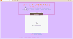 Desktop Screenshot of christaluvsdrama.blogspot.com