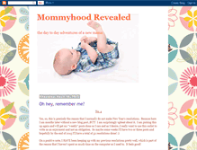Tablet Screenshot of mommyhoodrevealed.blogspot.com
