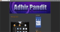 Desktop Screenshot of adhirpandit.blogspot.com