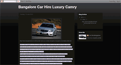 Desktop Screenshot of bangalorecarhireluxurycamry.blogspot.com