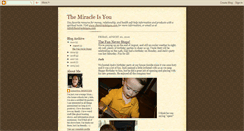 Desktop Screenshot of miracleisyou.blogspot.com