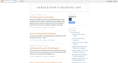 Desktop Screenshot of geraldkohsreadinglog.blogspot.com