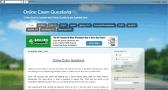 Desktop Screenshot of online-exam-questions.blogspot.com