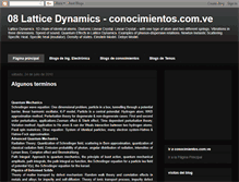 Tablet Screenshot of conocimientoslatticedynamics.blogspot.com