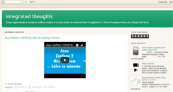 Desktop Screenshot of integrated-thoughts.blogspot.com