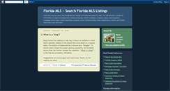 Desktop Screenshot of floridamls.blogspot.com