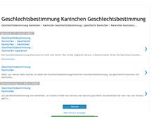 Tablet Screenshot of geschlechtsbestimmung-kaninchen.blogspot.com