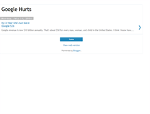Tablet Screenshot of googlehurts.blogspot.com