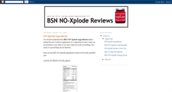 Desktop Screenshot of bsn-no-xplode-reviews.blogspot.com