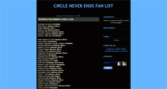Desktop Screenshot of fanlistcircleneverends.blogspot.com