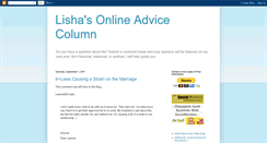 Desktop Screenshot of lishasadvice.blogspot.com