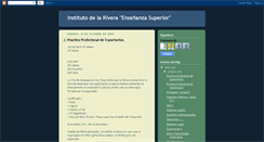 Desktop Screenshot of institutodelarivera.blogspot.com