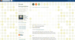 Desktop Screenshot of dream--interpretation.blogspot.com