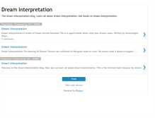 Tablet Screenshot of dream--interpretation.blogspot.com