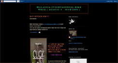 Desktop Screenshot of malaysiabikeweek2.blogspot.com