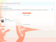 Tablet Screenshot of hcvsolutionsbypvsir.blogspot.com