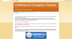 Desktop Screenshot of certificazioneenergeticatoscana.blogspot.com