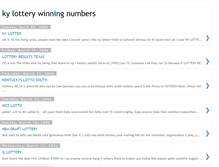 Tablet Screenshot of kylotterywinningnumbers.blogspot.com