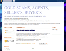 Tablet Screenshot of goldscamssellersbuyersagents.blogspot.com