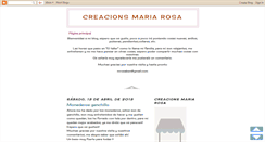 Desktop Screenshot of creacionsmariarosa.blogspot.com