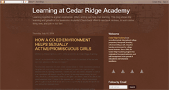 Desktop Screenshot of cedarridgeacademyactivities.blogspot.com
