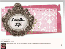 Tablet Screenshot of lovethislife5.blogspot.com