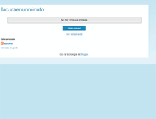 Tablet Screenshot of lacuraenunminuto.blogspot.com