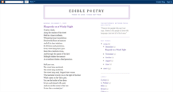 Desktop Screenshot of ediblepoetry.blogspot.com