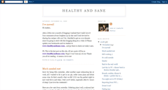 Desktop Screenshot of healthyandsane.blogspot.com