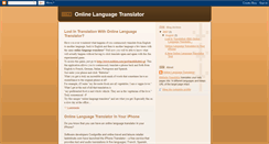 Desktop Screenshot of onlinelanguagetranslator.blogspot.com