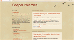 Desktop Screenshot of gospelpolemics.blogspot.com