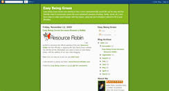 Desktop Screenshot of easybeinggreeninfo.blogspot.com