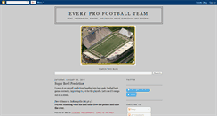 Desktop Screenshot of everyprofootballteam.blogspot.com