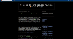 Desktop Screenshot of makemoneyplayingpoker.blogspot.com