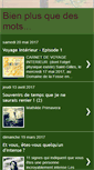 Mobile Screenshot of bienplusquedesmots.blogspot.com
