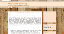 Desktop Screenshot of creditunionmarketingtips.blogspot.com