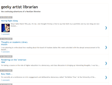 Tablet Screenshot of geekyartistlibrarian.blogspot.com