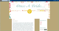 Desktop Screenshot of onceabride.blogspot.com