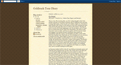 Desktop Screenshot of goldrushtourdiary.blogspot.com