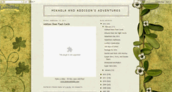 Desktop Screenshot of mikaelaandaddisonsadventures.blogspot.com