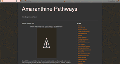 Desktop Screenshot of amaranthinepathways.blogspot.com