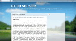 Desktop Screenshot of loquesecalla.blogspot.com