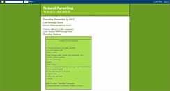 Desktop Screenshot of naturalparentingtoday.blogspot.com