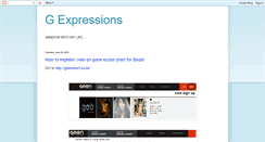 Desktop Screenshot of gexpressions.blogspot.com